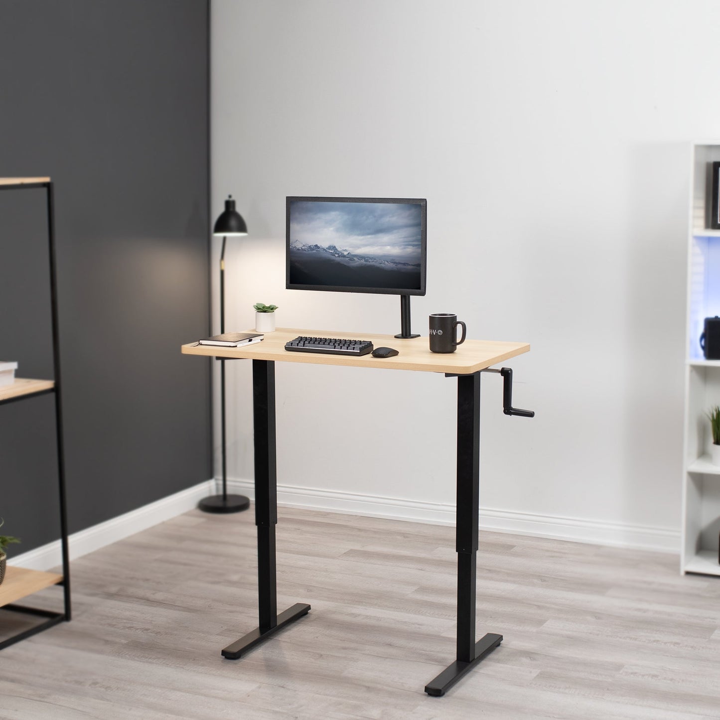 Ergonomic Manual Height-Adjustable Desk for Ultimate Comfort