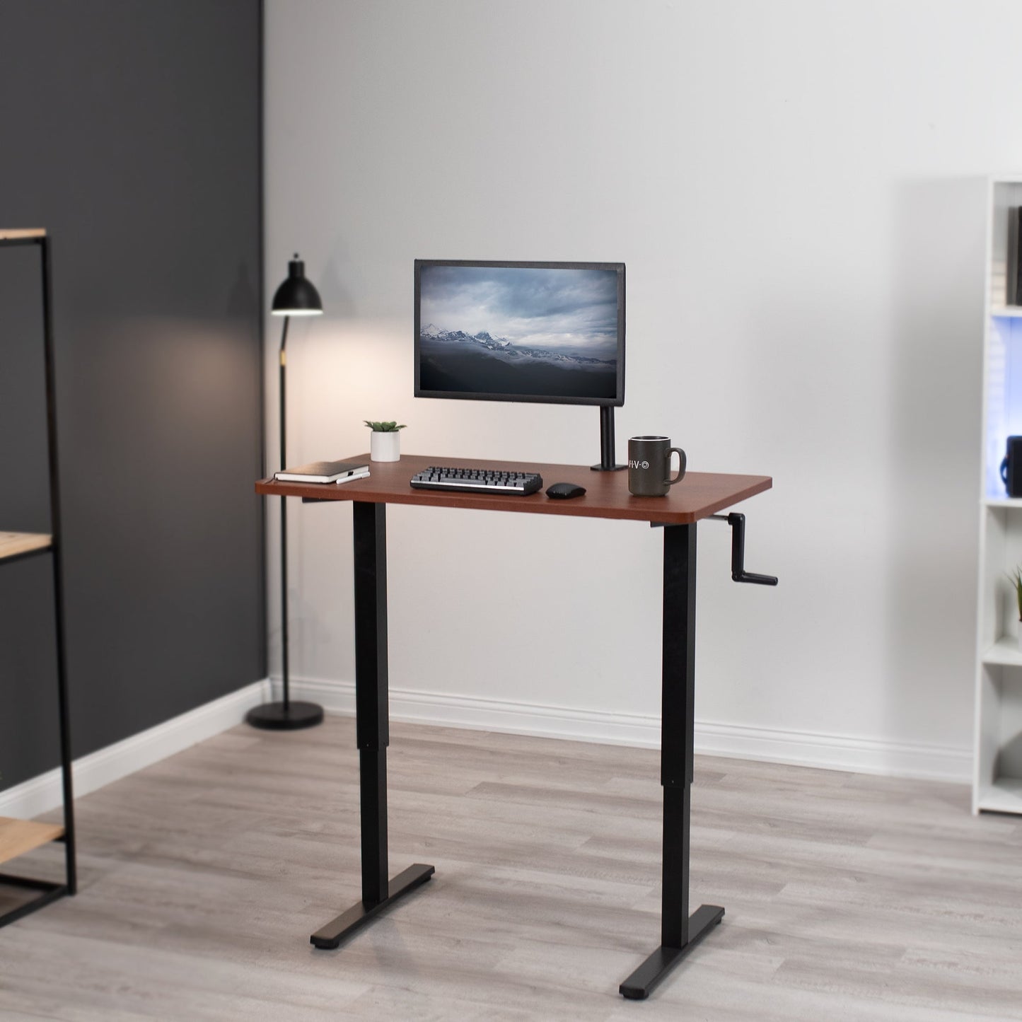 Ergonomic Manual Height-Adjustable Desk for Ultimate Comfort