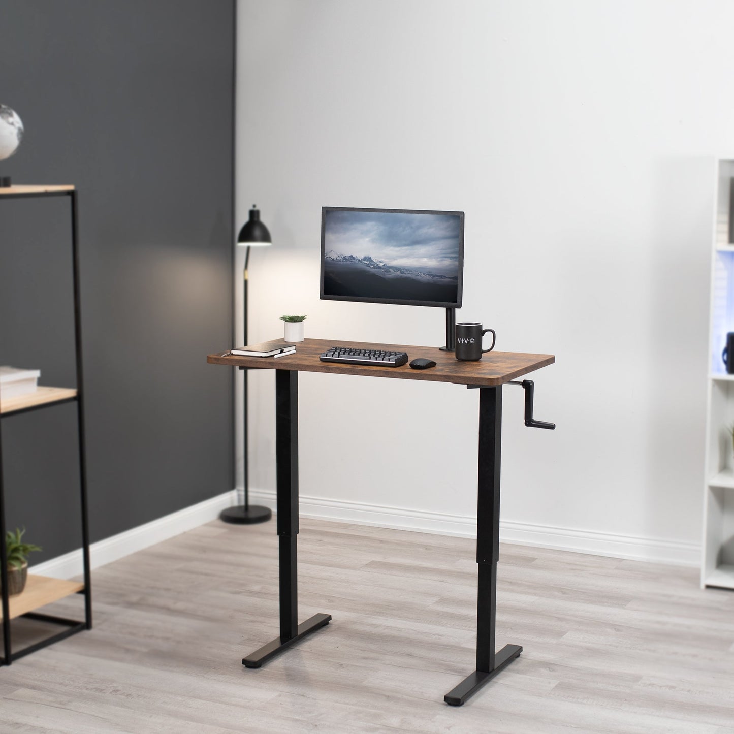 Ergonomic Manual Height-Adjustable Desk for Ultimate Comfort