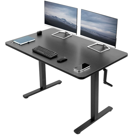 Versatile 48" x 30" Manual Height Adjustable Desk for Personalized Comfort