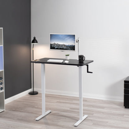 Ergonomic Manual Height-Adjustable Desk for Ultimate Comfort