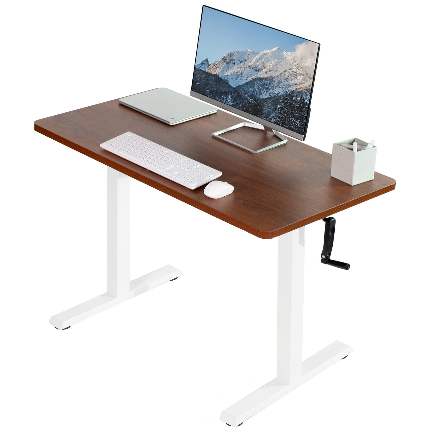 Ergonomic Manual Height-Adjustable Desk for Ultimate Comfort