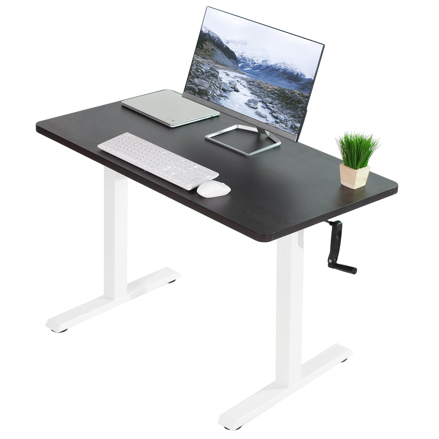 Ergonomic Manual Height-Adjustable Desk for Ultimate Comfort