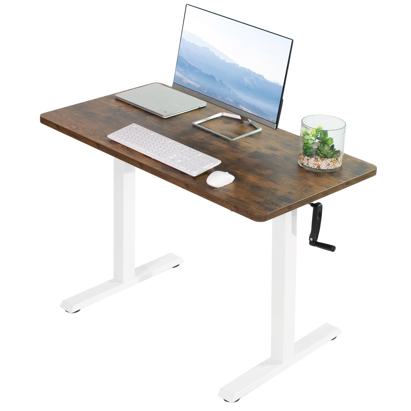 Ergonomic Manual Height-Adjustable Desk for Ultimate Comfort