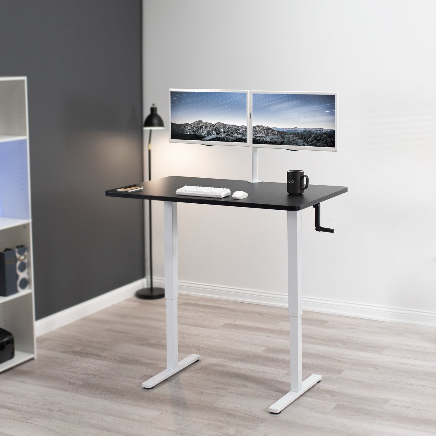 Versatile 48" x 30" Manual Height Adjustable Desk for Personalized Comfort