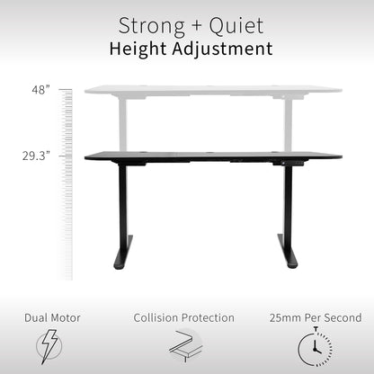 Elevate Your Workspace: 63" x 32" Dual Motor Electric Standing Desk with Personalized Push Button Memory Controller