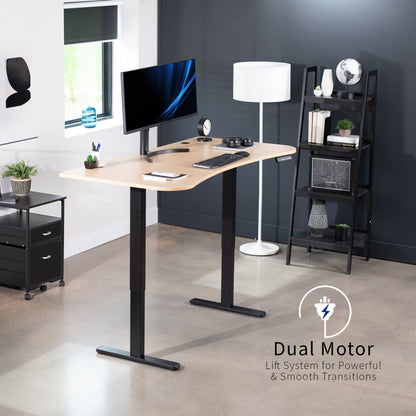 Elevate Your Workspace: 63" x 32" Dual Motor Electric Standing Desk with Personalized Push Button Memory Controller