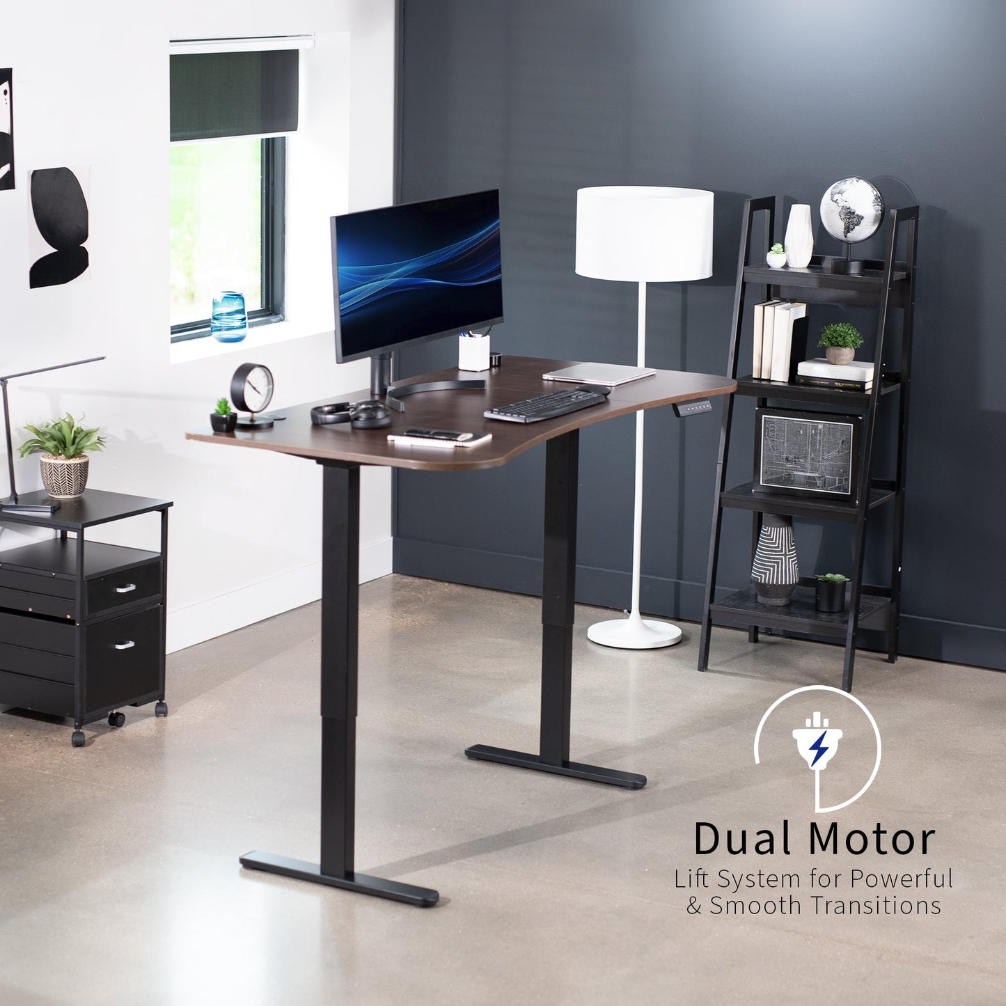 Elevate Your Workspace: 63" x 32" Dual Motor Electric Standing Desk with Personalized Push Button Memory Controller