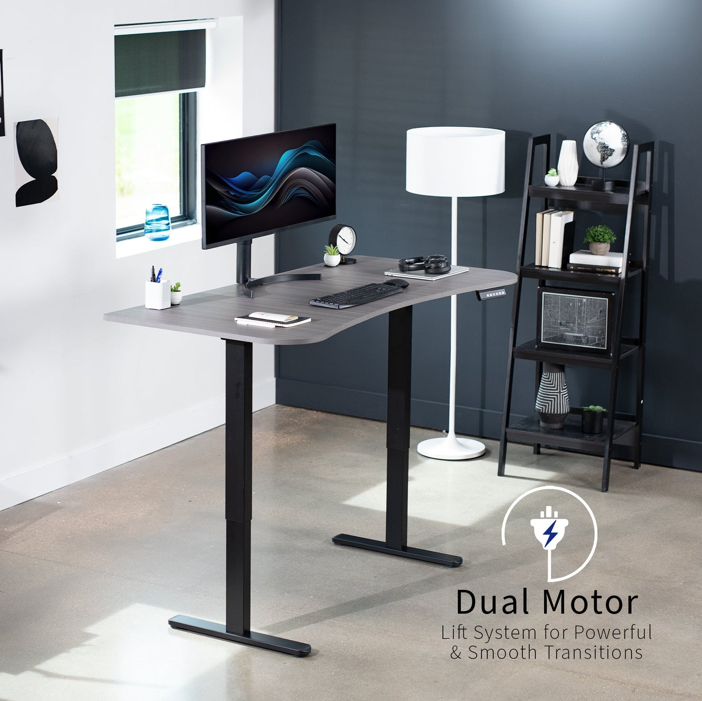 Elevate Your Workspace: 63" x 32" Dual Motor Electric Standing Desk with Personalized Push Button Memory Controller