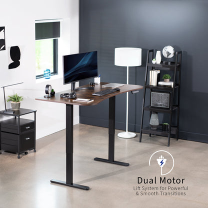 Elevate Your Workspace: 63" x 32" Dual Motor Electric Standing Desk with Personalized Push Button Memory Controller