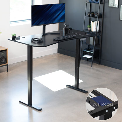 Elevate Your Workspace: 63" x 32" Dual Motor Electric Standing Desk with Personalized Push Button Memory Controller