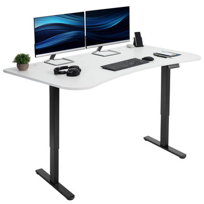 Elevate Your Workspace: 63" x 32" Dual Motor Electric Standing Desk with Personalized Push Button Memory Controller