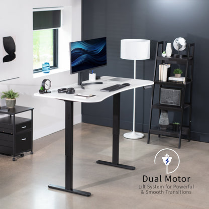 Elevate Your Workspace: 63" x 32" Dual Motor Electric Standing Desk with Personalized Push Button Memory Controller