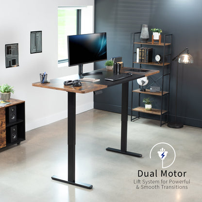 Expansive Dual Motor Electric Standing Desk - 71" x 30" for Easy Height Adjustment