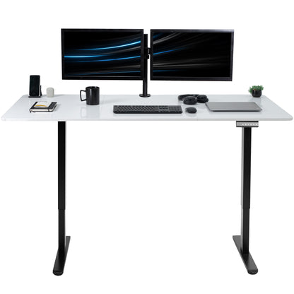 Expansive Dual Motor Electric Standing Desk - 71" x 30" for Easy Height Adjustment