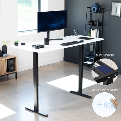 Expansive Dual Motor Electric Standing Desk - 71" x 30" for Easy Height Adjustment