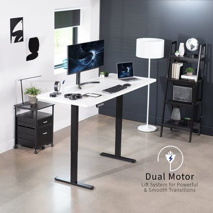 Expansive Dual Motor Electric Standing Desk - 71" x 30" for Easy Height Adjustment