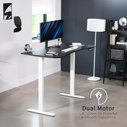 Elevate Your Workspace: 63" x 32" Dual Motor Electric Standing Desk with Personalized Push Button Memory Controller