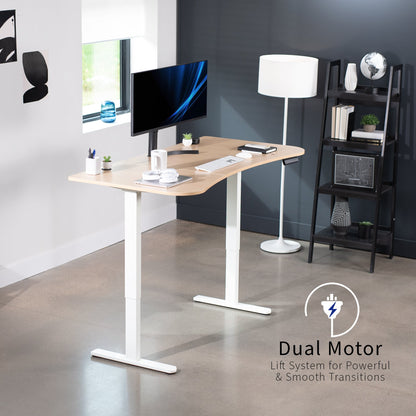 Elevate Your Workspace: 63" x 32" Dual Motor Electric Standing Desk with Personalized Push Button Memory Controller