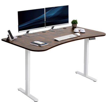 Elevate Your Workspace: 63" x 32" Dual Motor Electric Standing Desk with Personalized Push Button Memory Controller