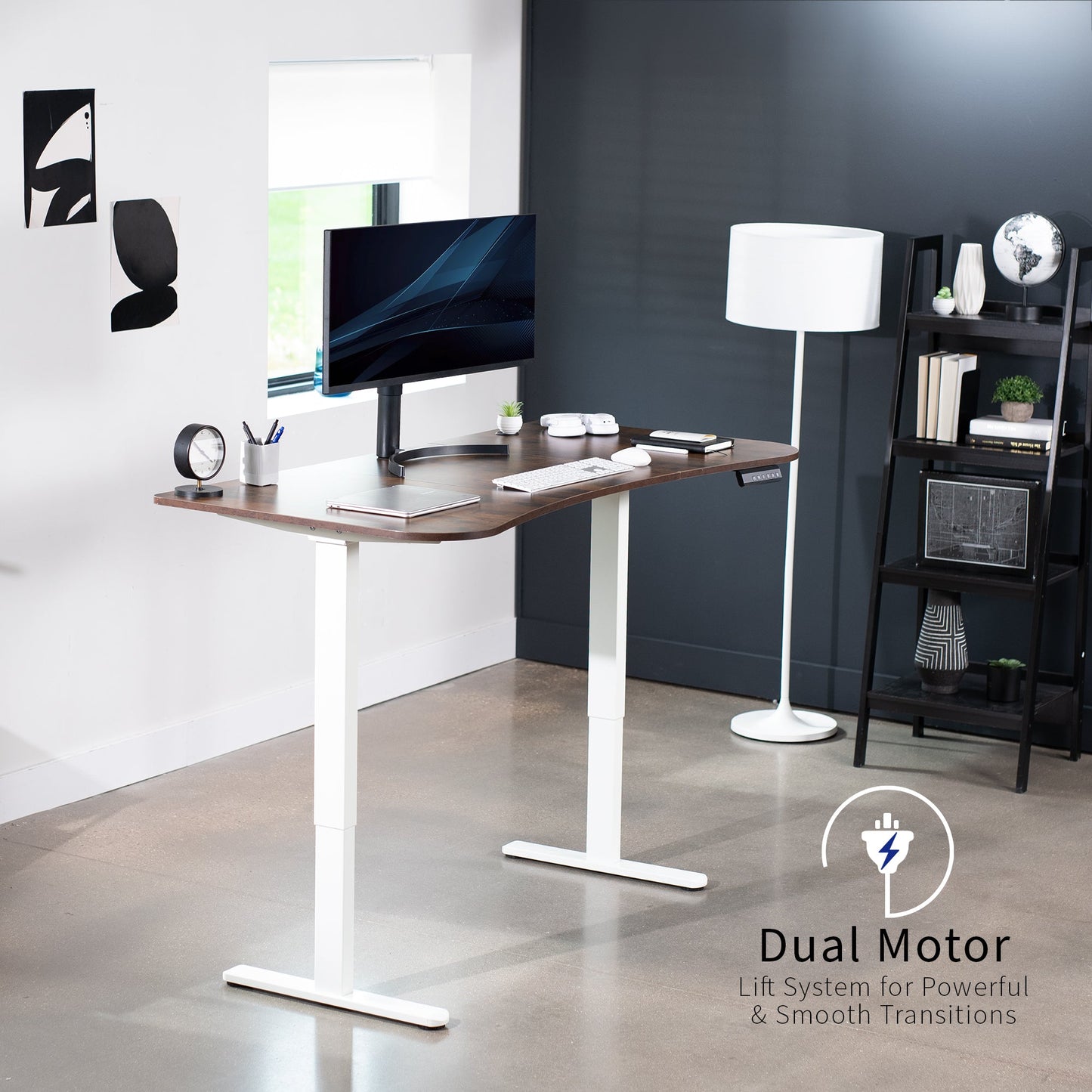 Elevate Your Workspace: 63" x 32" Dual Motor Electric Standing Desk with Personalized Push Button Memory Controller