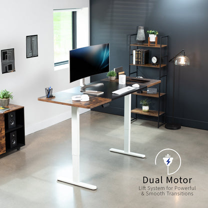 Expansive Dual Motor Electric Standing Desk - 71" x 30" for Easy Height Adjustment