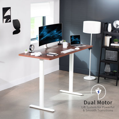 Expansive Dual Motor Electric Standing Desk - 71" x 30" for Easy Height Adjustment