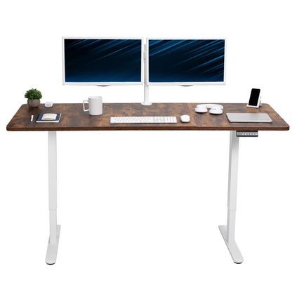 Expansive Dual Motor Electric Standing Desk - 71" x 30" for Easy Height Adjustment