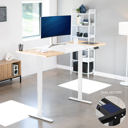 Expansive Dual Motor Electric Standing Desk - 71" x 30" for Easy Height Adjustment