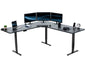 Ergonomic Curved Corner Electric Desk with Triple Motors & One-Touch Memory Control