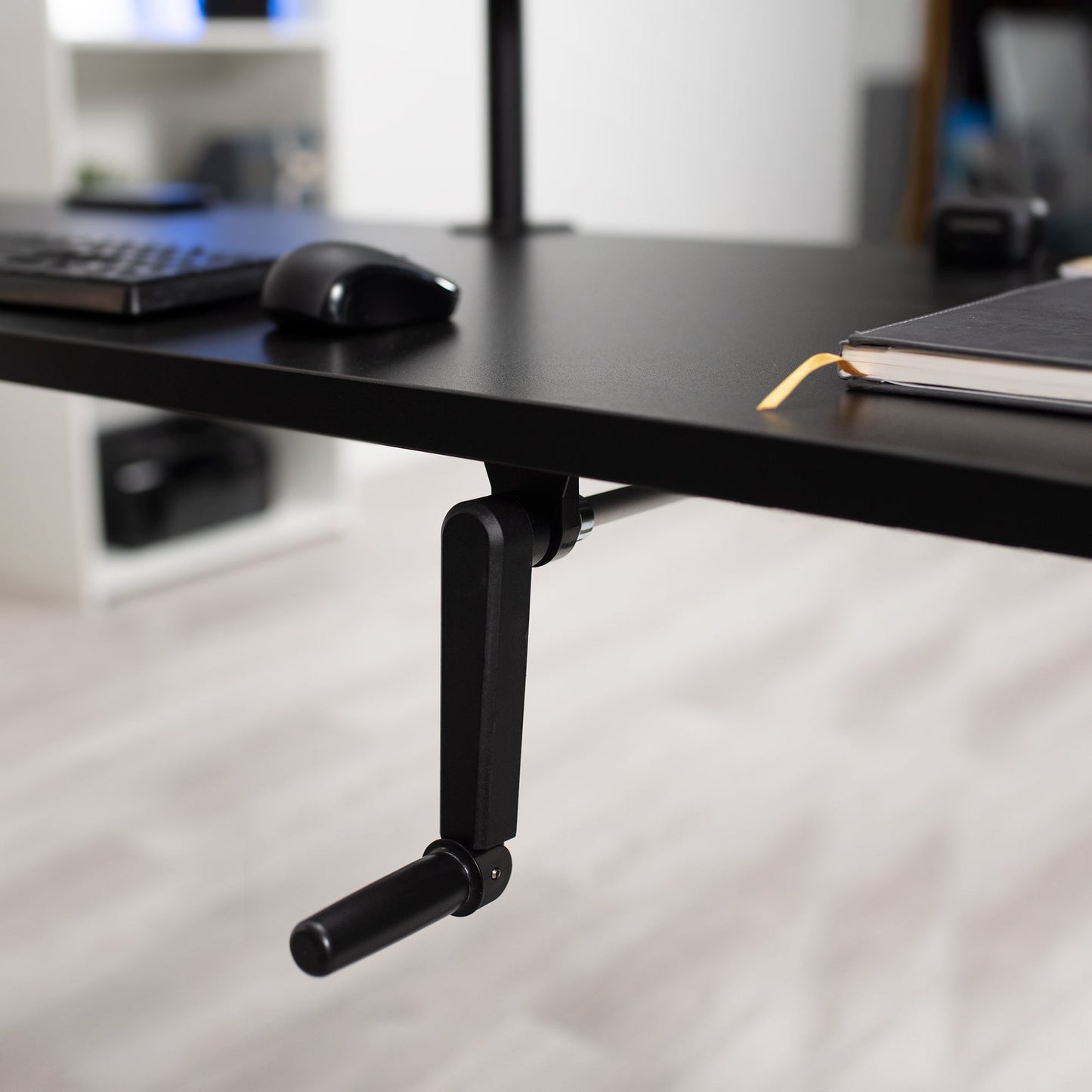 Versatile 43" x 24" Manual Height-Adjustable Desk for Your Ideal Workspace