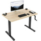 Versatile 43" x 24" Manual Height-Adjustable Desk for Your Ideal Workspace