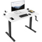 Versatile 43" x 24" Manual Height-Adjustable Desk for Your Ideal Workspace