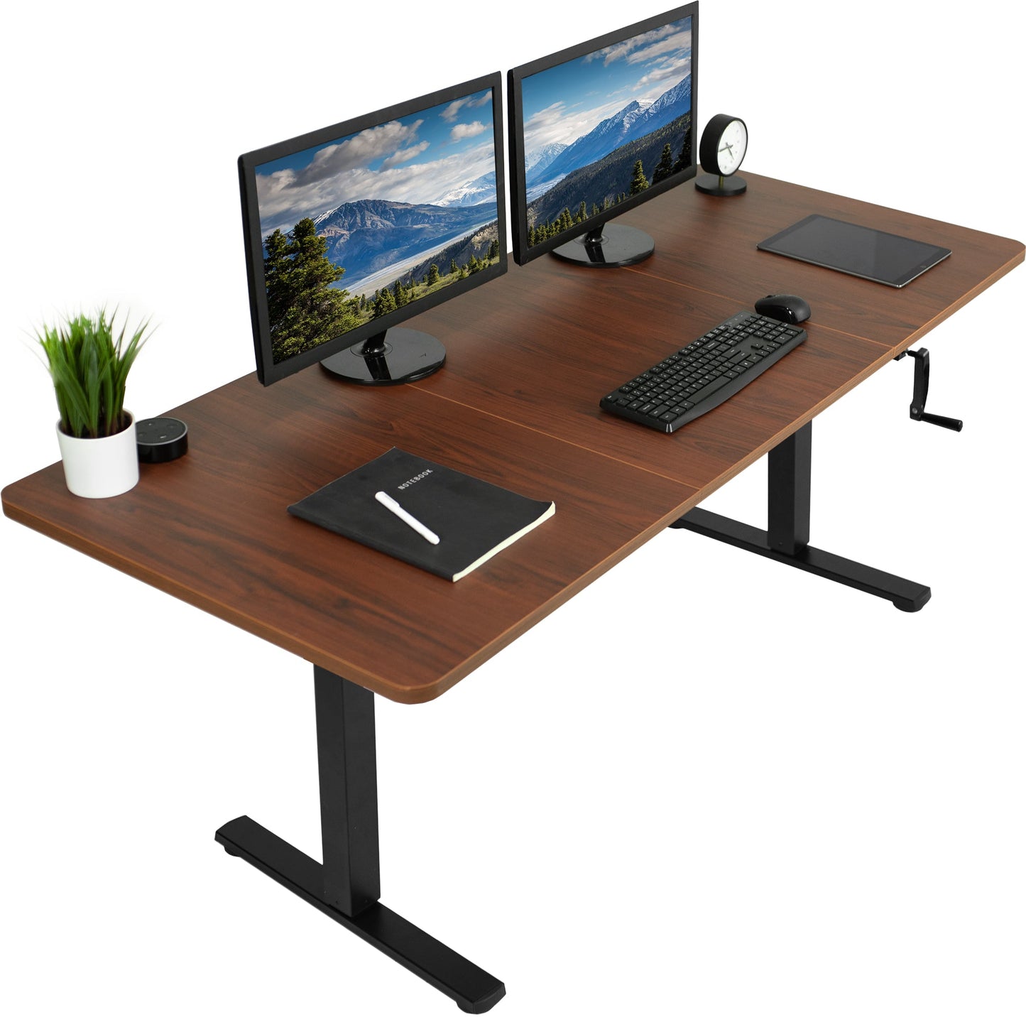 Spacious 71" x 30" Manual Height Adjustable Desk for Ultimate Comfort and Versatility