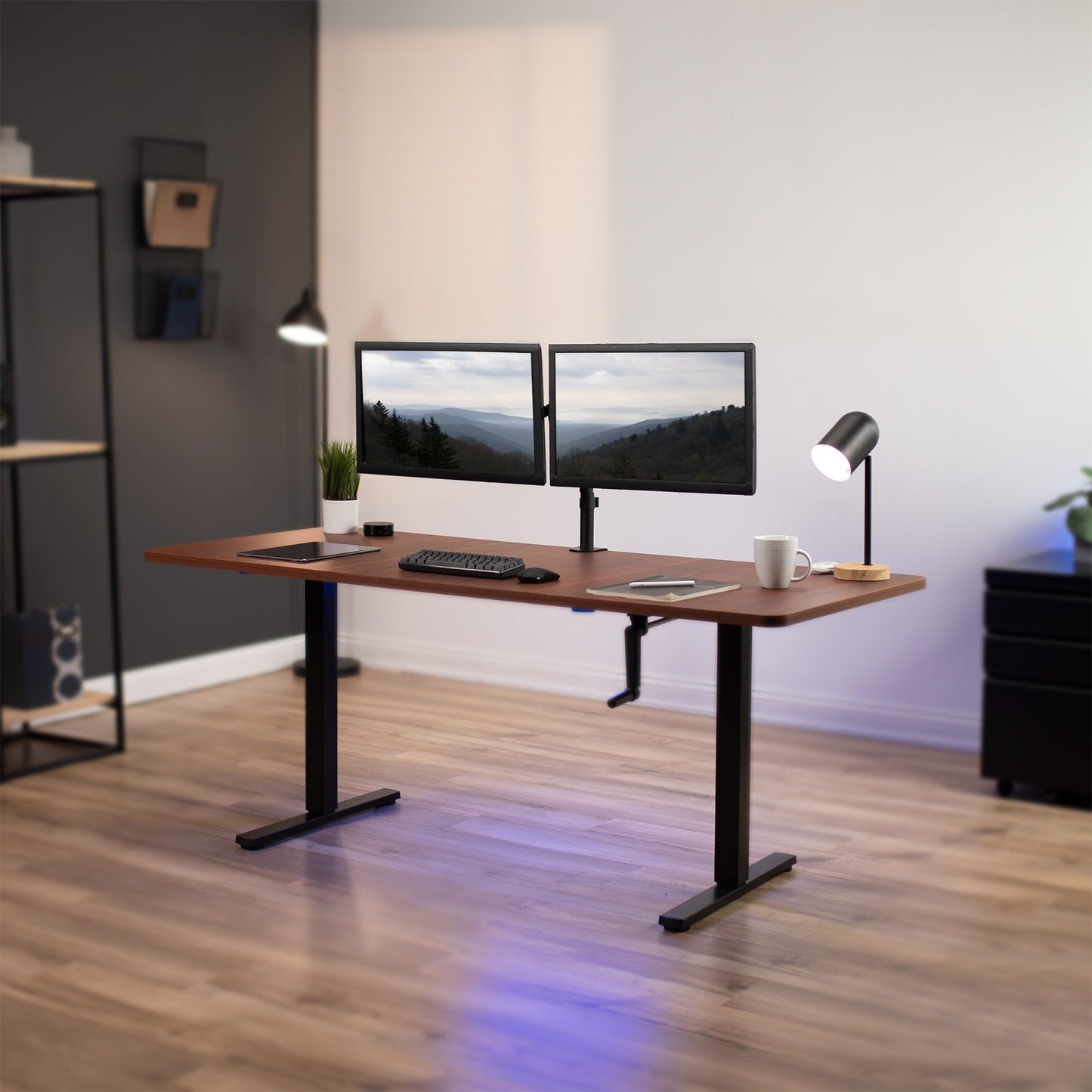 Spacious 71" x 30" Manual Height Adjustable Desk for Ultimate Comfort and Versatility