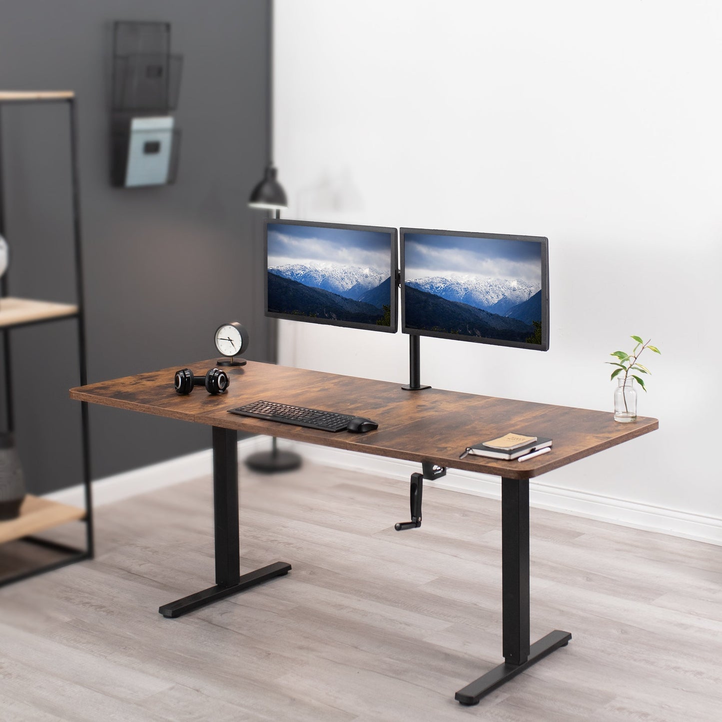 Spacious 71" x 30" Manual Height Adjustable Desk for Ultimate Comfort and Versatility