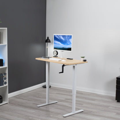 Versatile 43" x 24" Manual Height-Adjustable Desk for Your Ideal Workspace