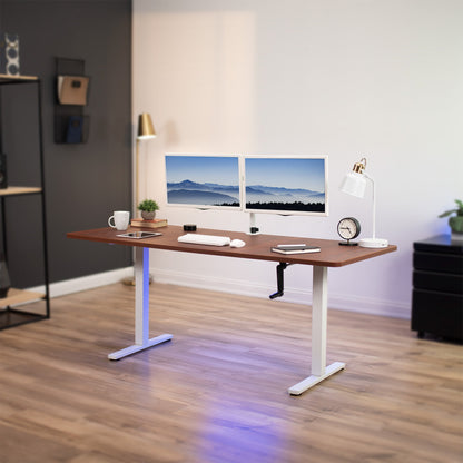 Spacious 71" x 30" Manual Height Adjustable Desk for Ultimate Comfort and Versatility