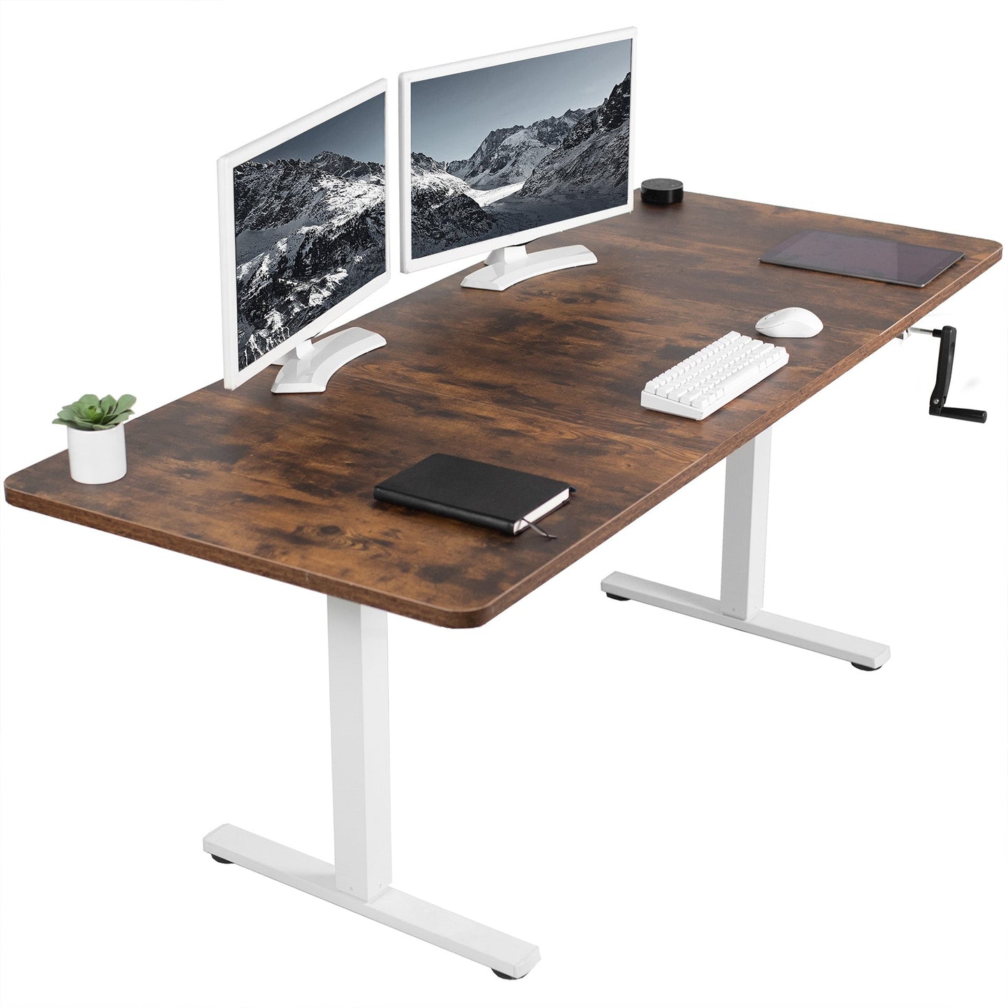 Spacious 71" x 30" Manual Height Adjustable Desk for Ultimate Comfort and Versatility