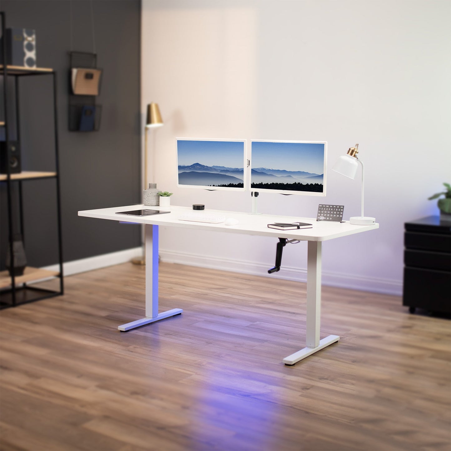 Spacious 71" x 30" Manual Height Adjustable Desk for Ultimate Comfort and Versatility