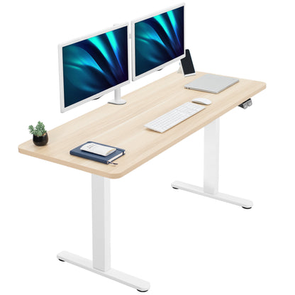 Spacious 60" x 24" Electric Standing Desk with Convenient 2-Button Controller