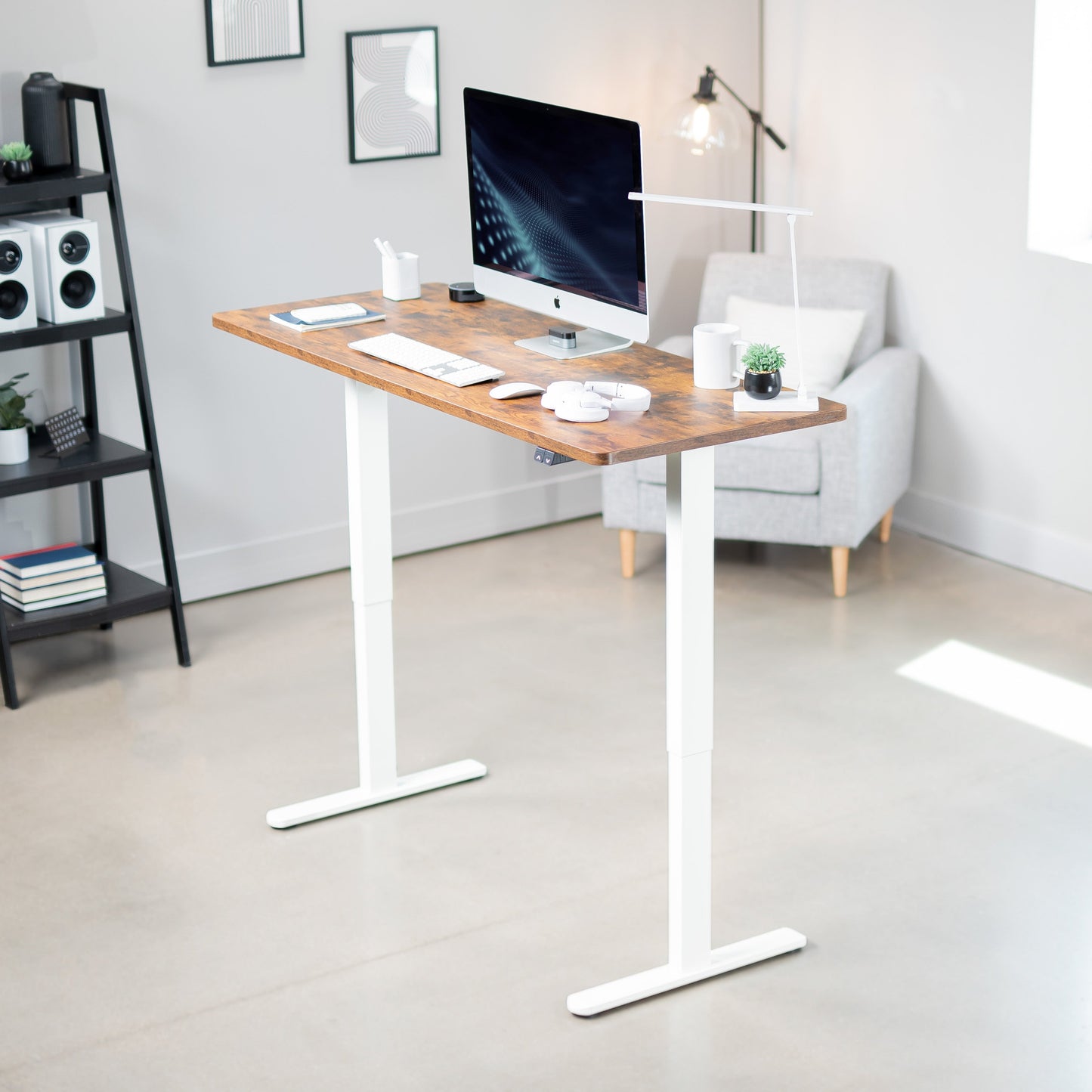 Spacious 60" x 24" Electric Standing Desk with Convenient 2-Button Controller