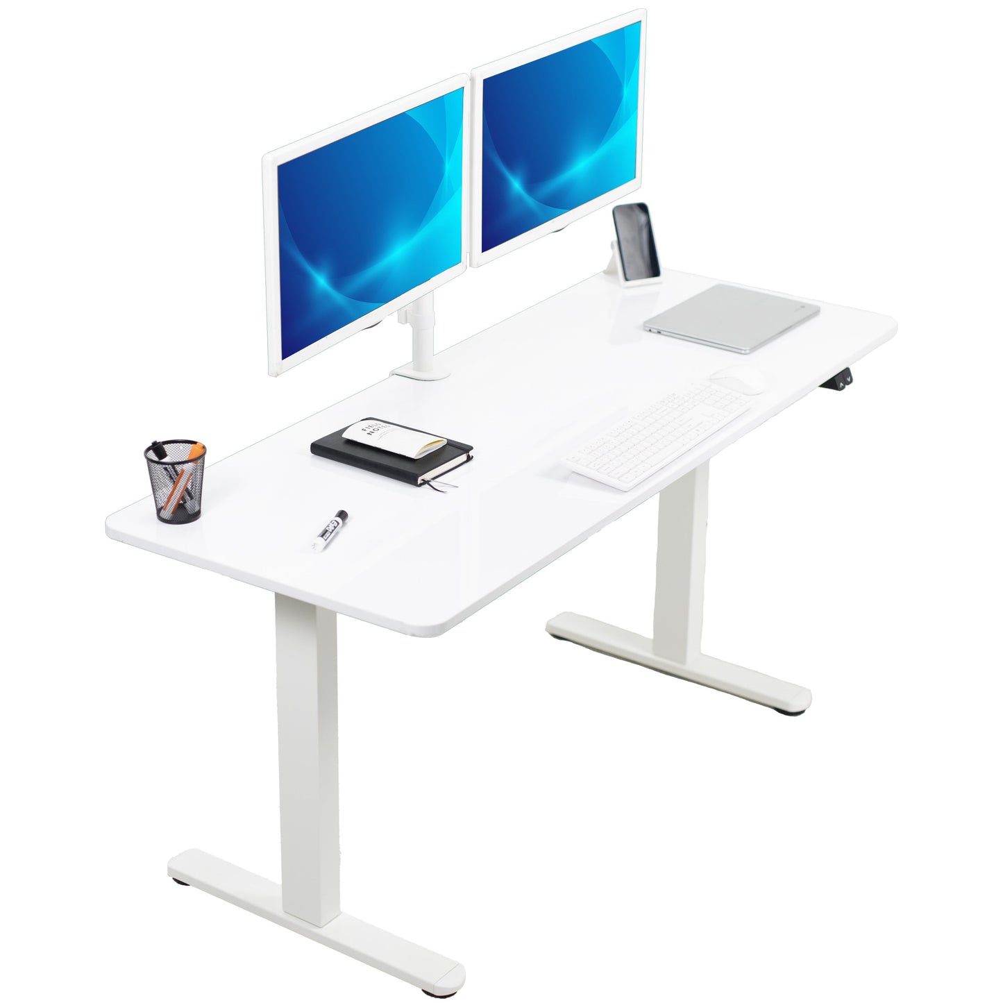 Spacious 60" x 24" Electric Standing Desk with Convenient 2-Button Controller