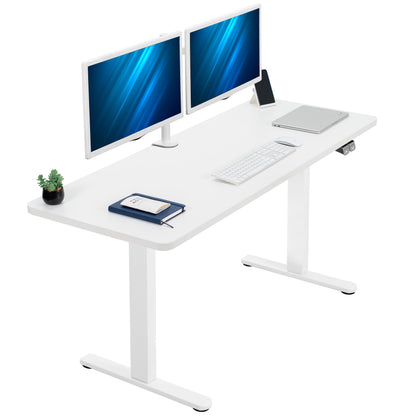 Spacious 60" x 24" Electric Standing Desk with Convenient 2-Button Controller