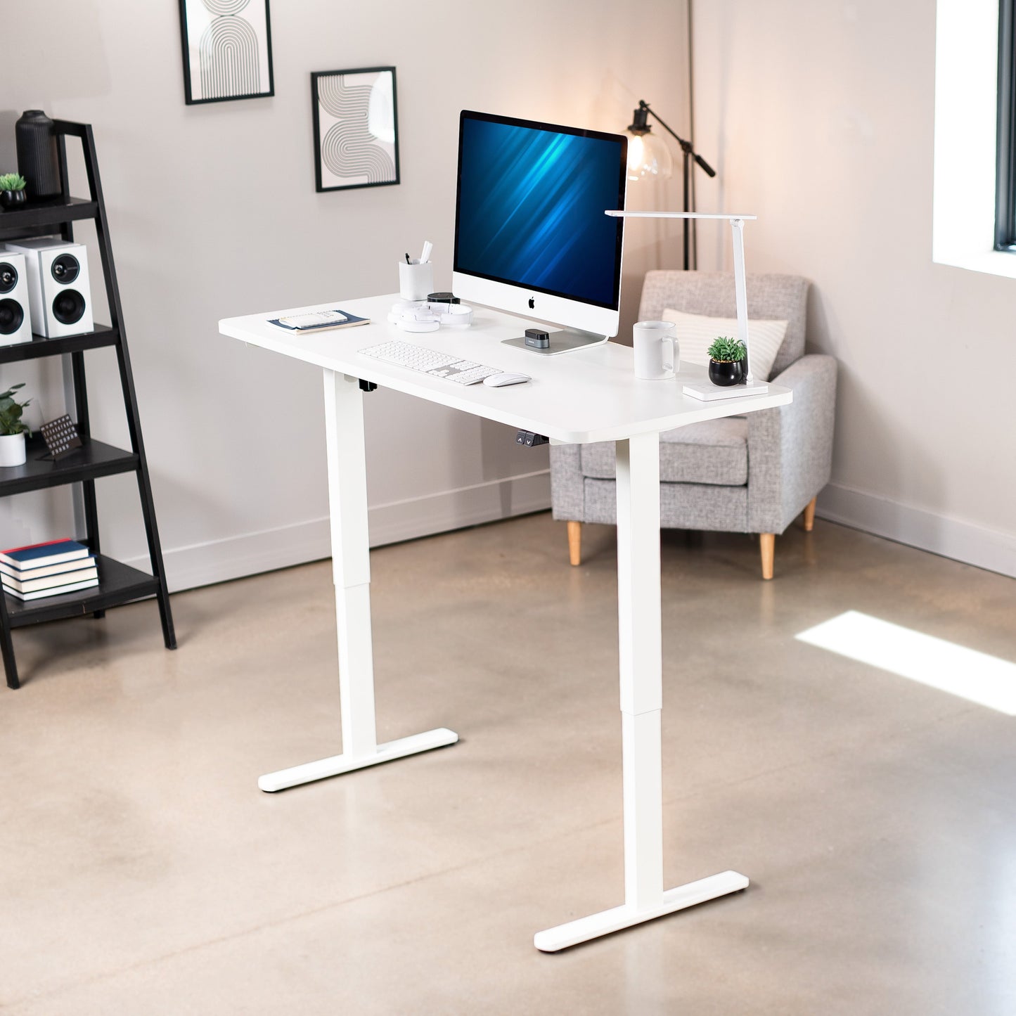 Spacious 60" x 24" Electric Standing Desk with Convenient 2-Button Controller