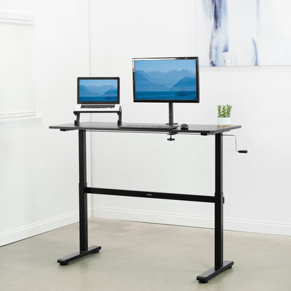 Transform Your Workspace with a 55" x 24" Crank Height Adjustable Desk!