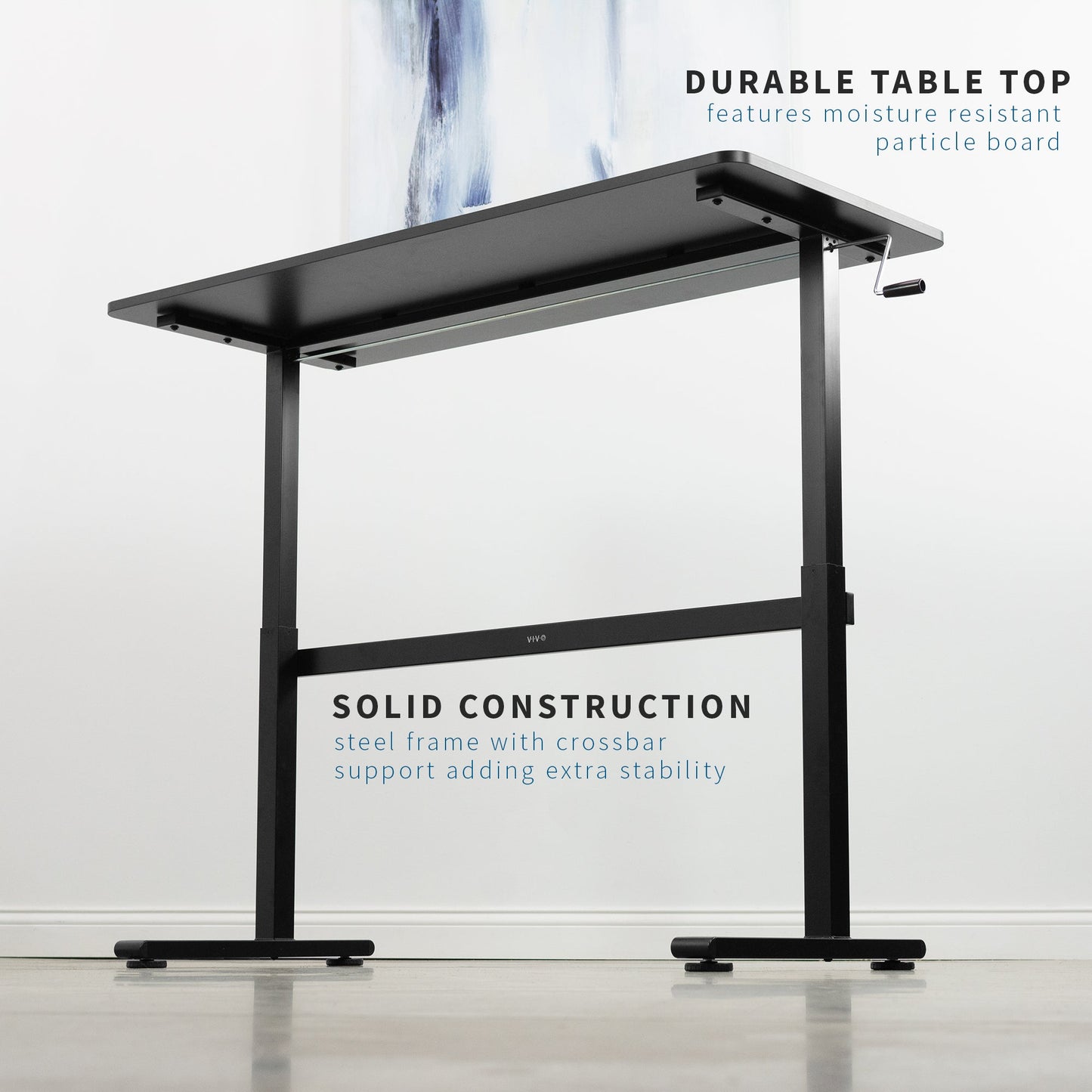 Transform Your Workspace with a 55" x 24" Crank Height Adjustable Desk!