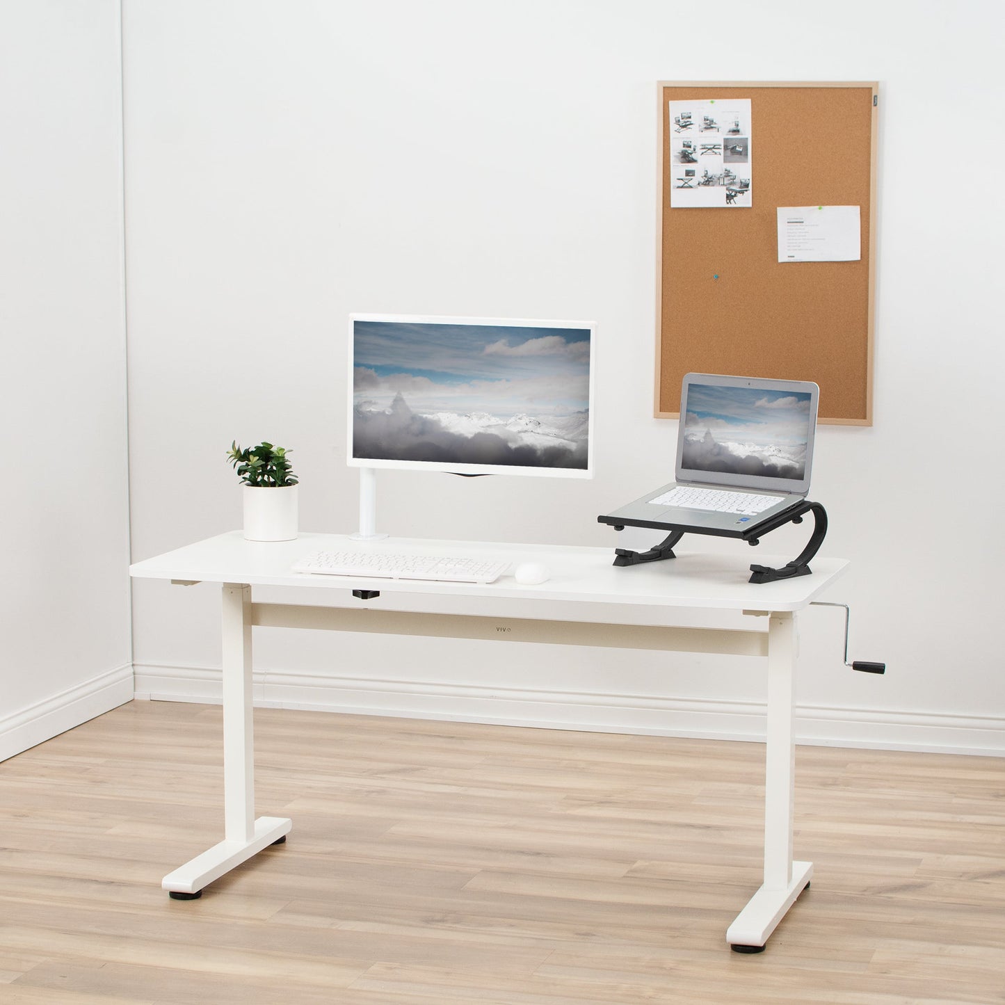 Transform Your Workspace with a 55" x 24" Crank Height Adjustable Desk!